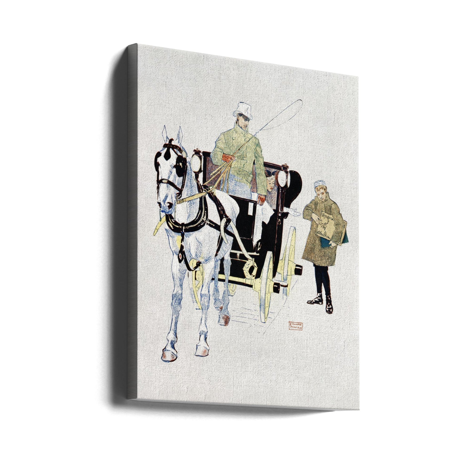 Abstract Art Canvas Print-wall-art-vintage-carriage-1893-24X36