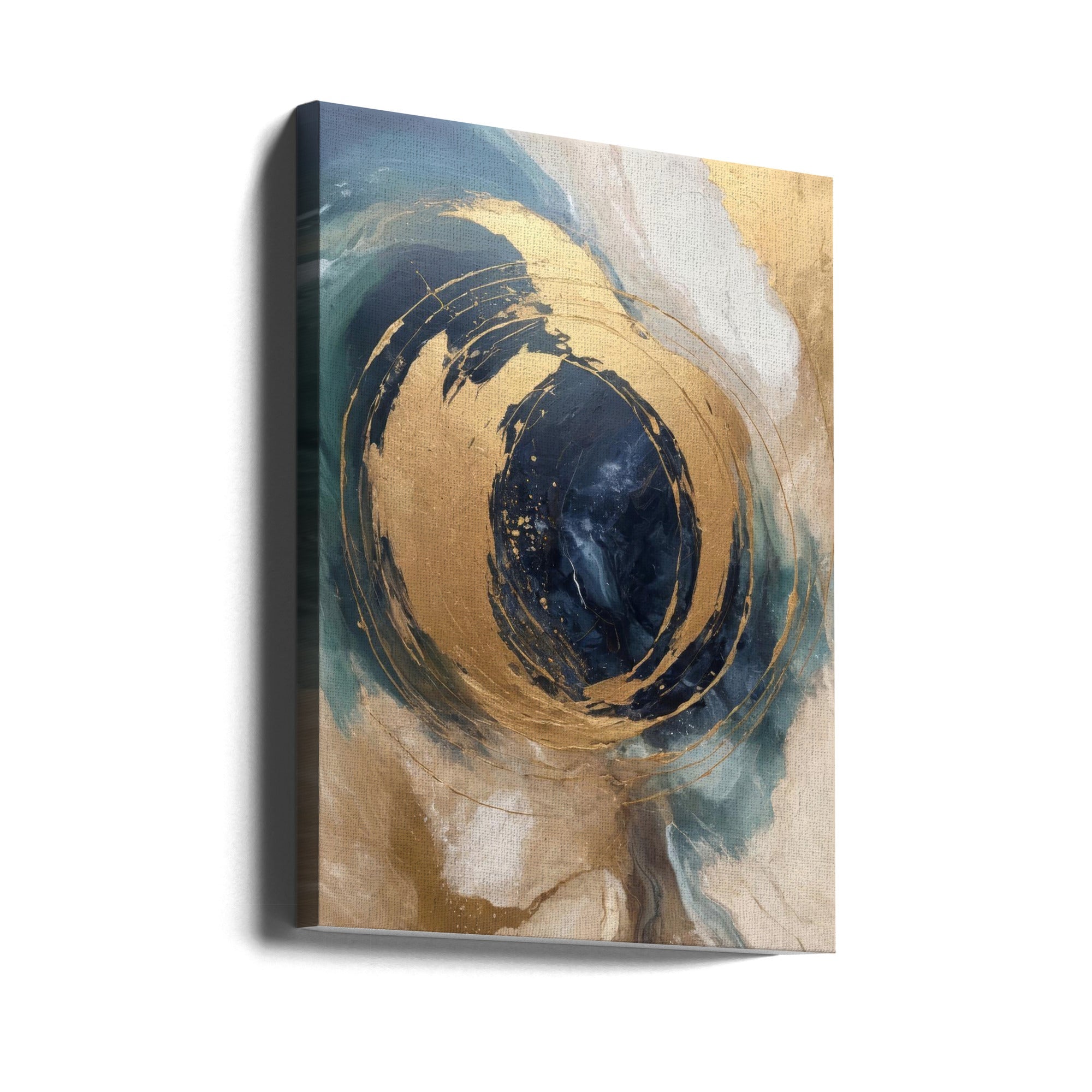 Abstract Art Canvas Print-wall-art-golden-vortex-24X36