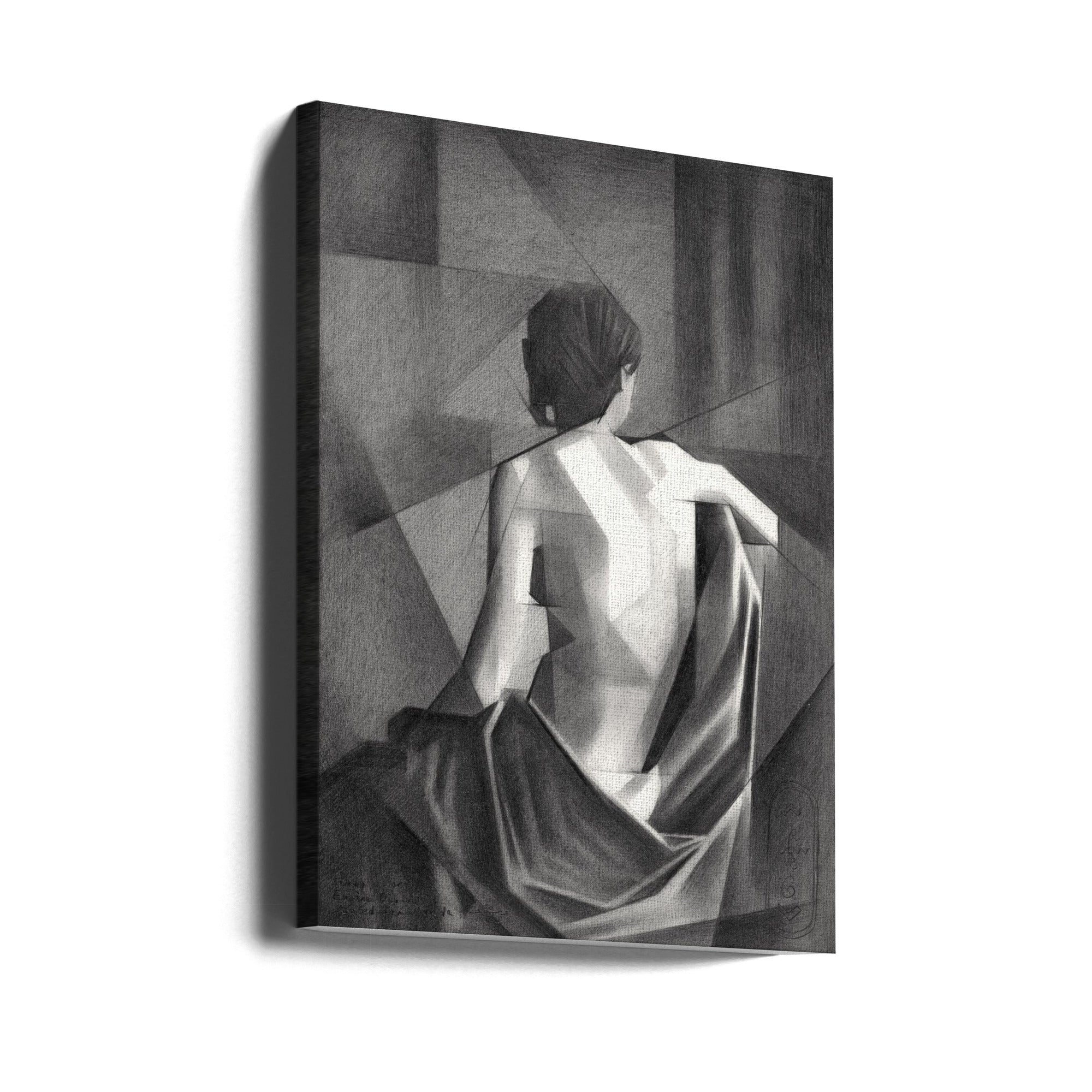 Abstract Art Canvas Print-wall-art-study-after-eugene-durieu-039-s-seated-female-nude-20-08-21-24X36