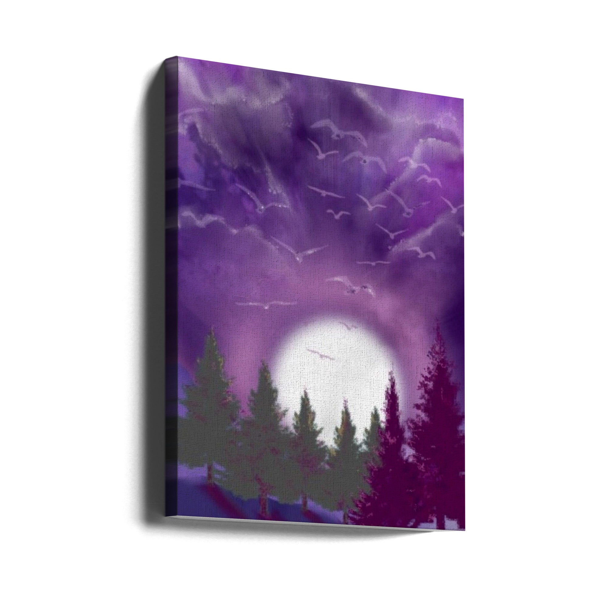 Wall art MOON IN PURPLE SKY