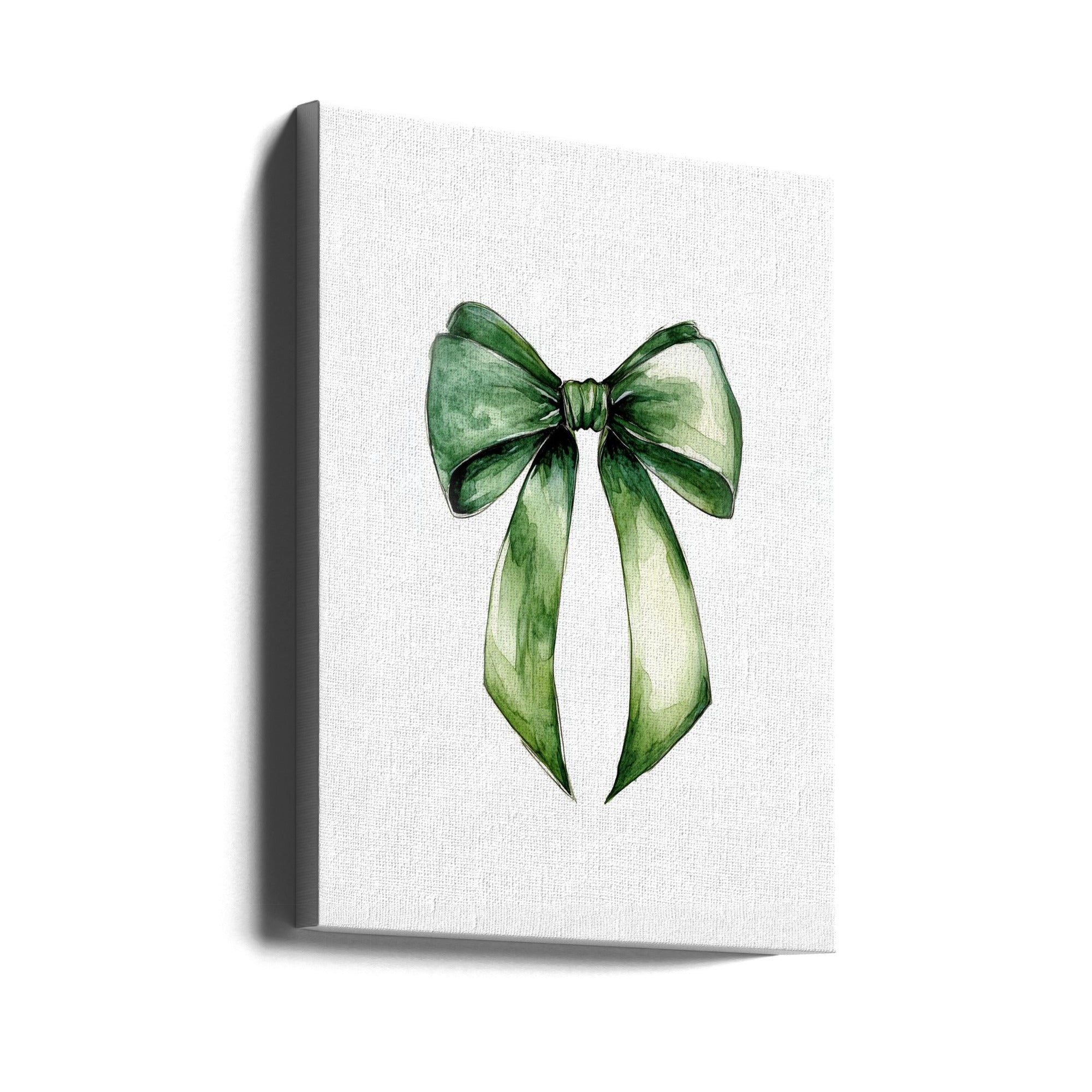 Wall art Green Bow Water Color