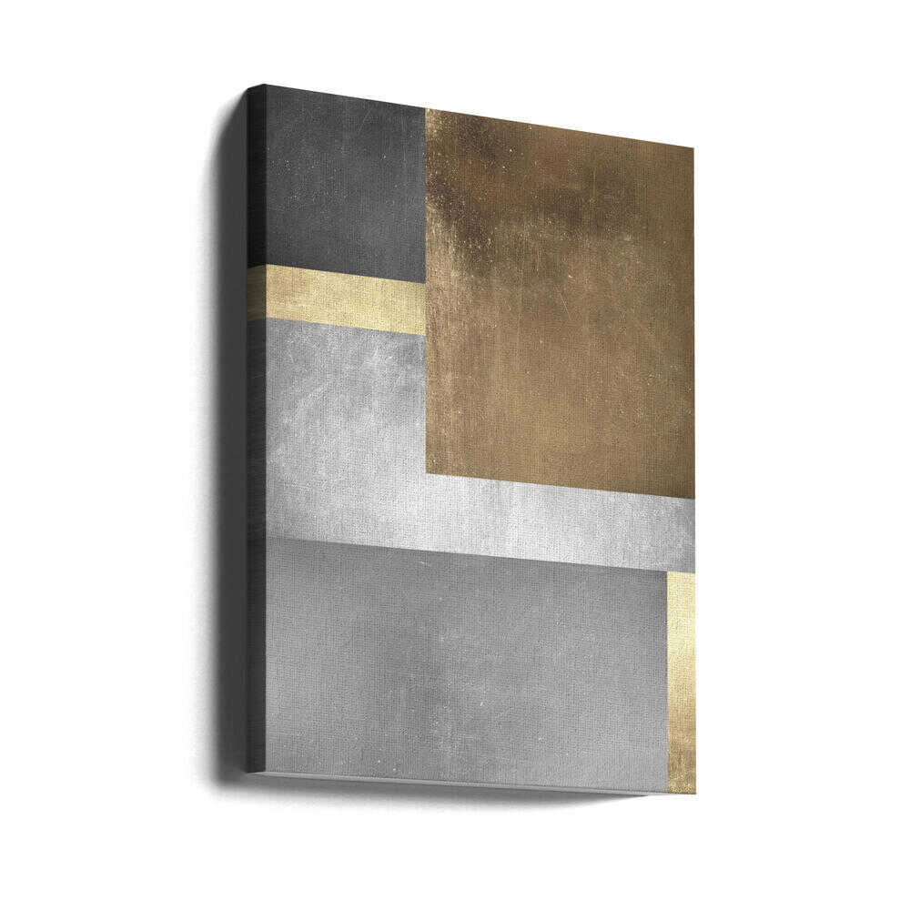 Wall art Gold and silver textures 3