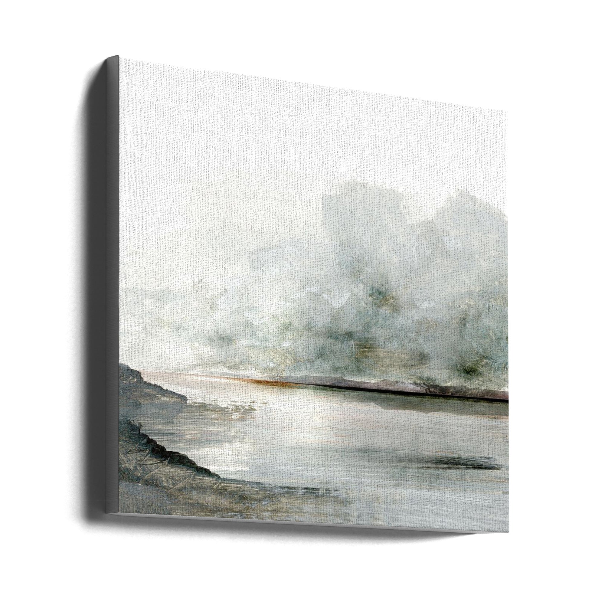  Ebb Wall Artwork In White Floating Frame