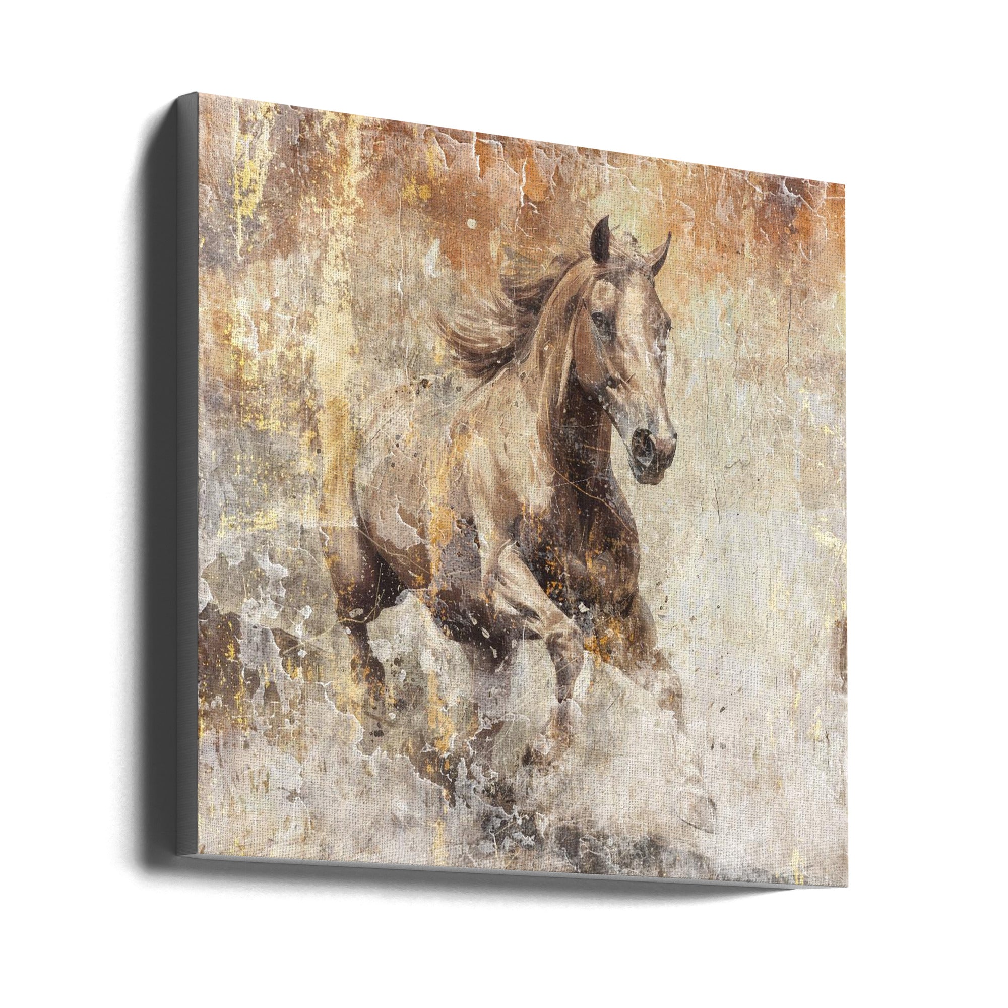 Abstract Art Canvas Print-wall-art-horse-vintage-art-illustration-08-24X24inches