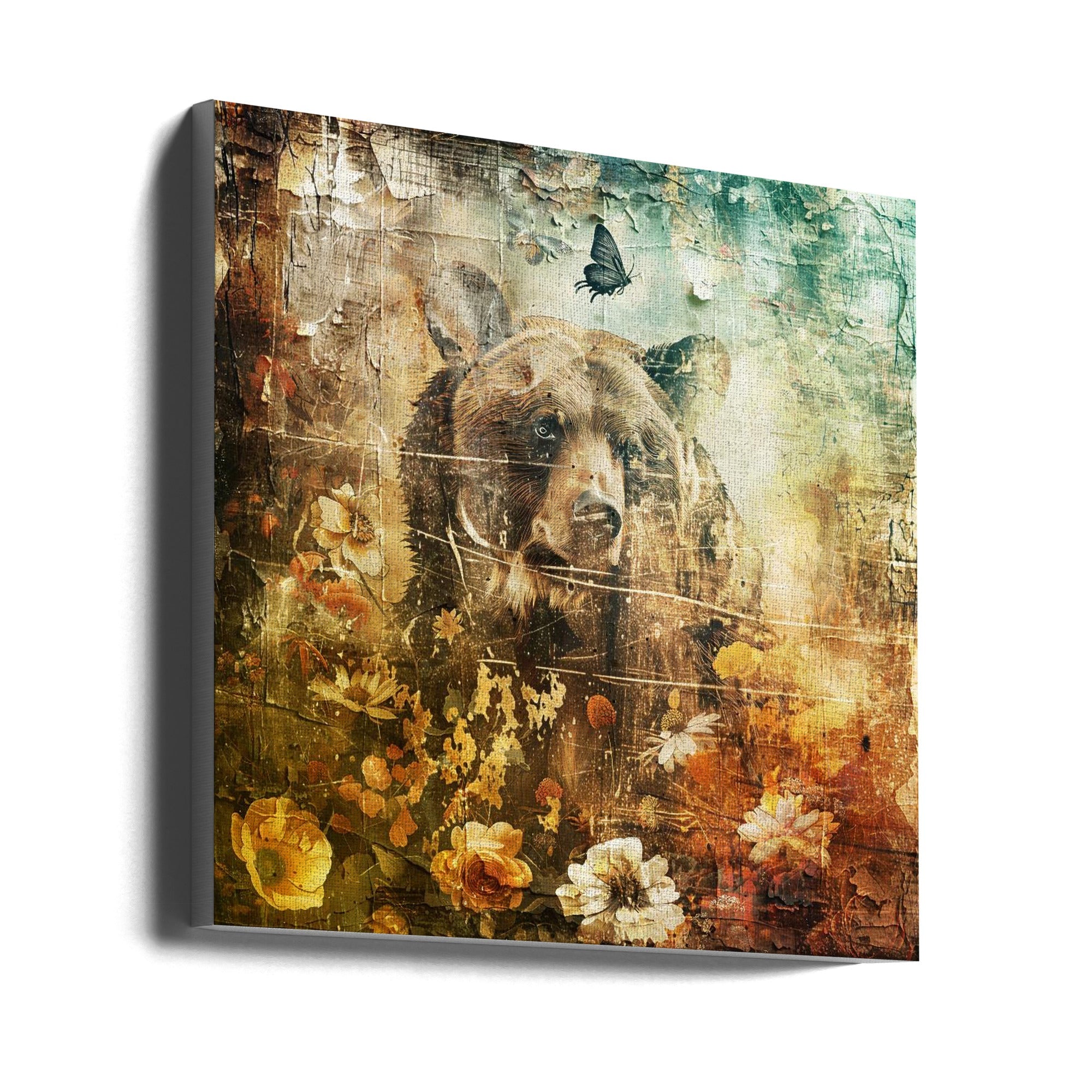 Abstract Art Canvas Print-wall-art-floral-animals-vintage-art-illustration-06-24X24inches