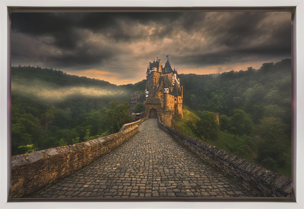 Wall Art Eltz... 36X24inch In Black Floating Frame