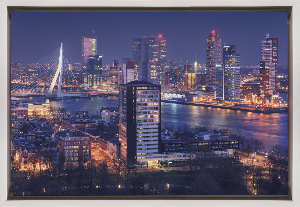 Wall Art Big Rotterdam 3 36X24inch In Black Floating Frame