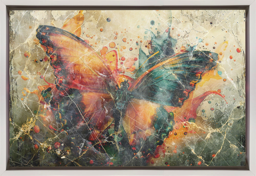 Abstract Art Canvas Print-wall-art-butterfly-animal-vintage-art-illustration-wallart-04-36X24