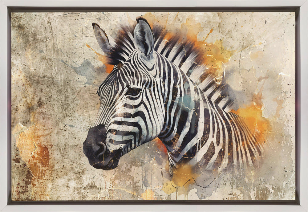 Abstract Art Canvas Print-wall-art-zebra-animal-vintage-art-illustration-wallart-06-36X24