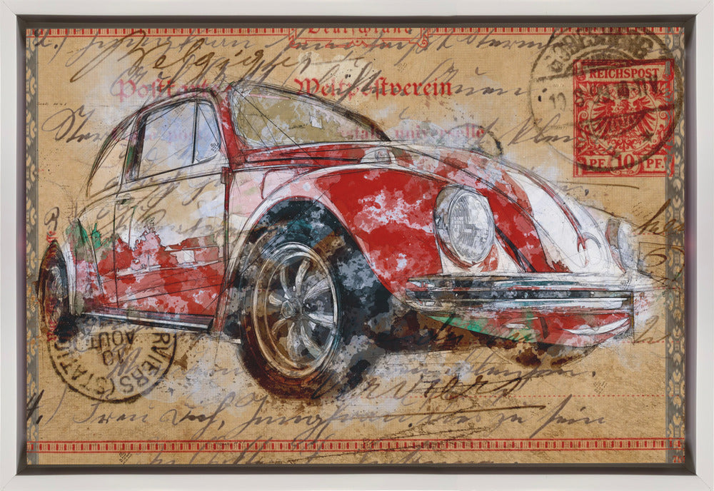 Wall art Red Volkswagen