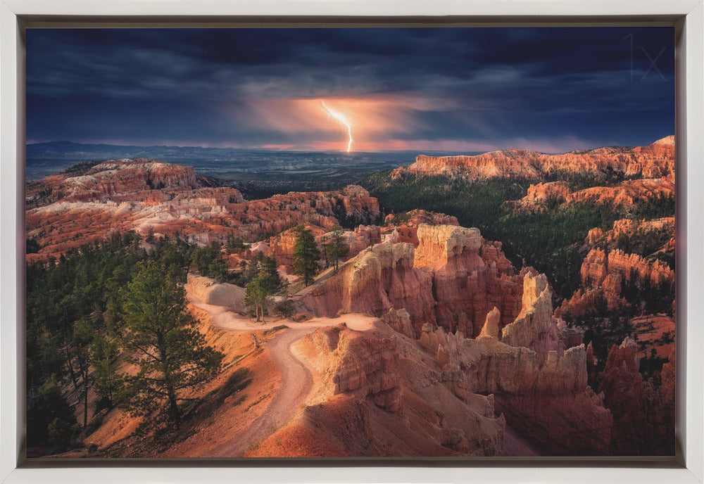 Wall art Lightning over Bryce Canyon Canvas Print