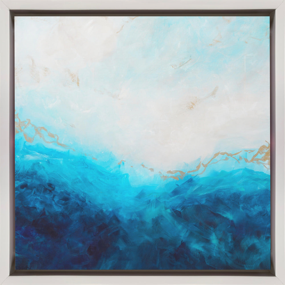 Wall art Blue Sea, golden Sunlight 1 Abstract