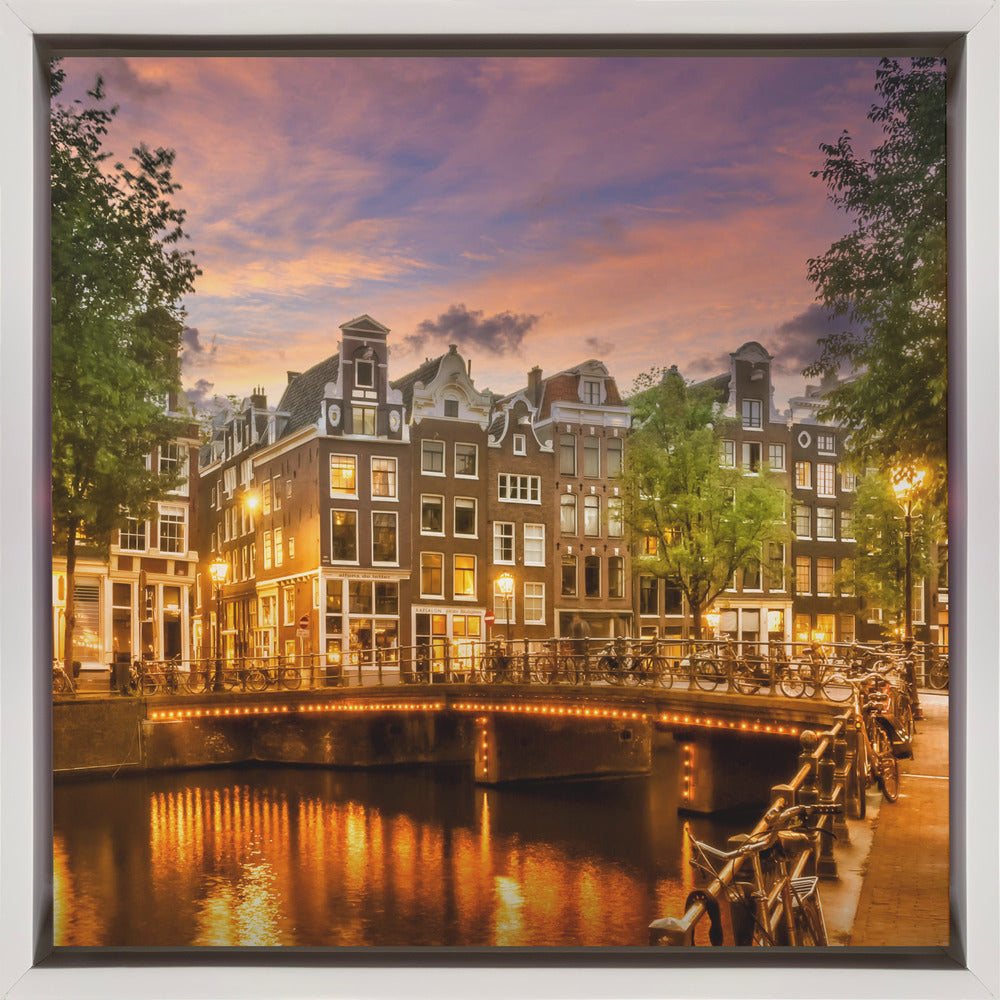 Landscape Photography Canvas Print-wall-art-amsterdam-idyllic-impression-from-singel-24X24inches