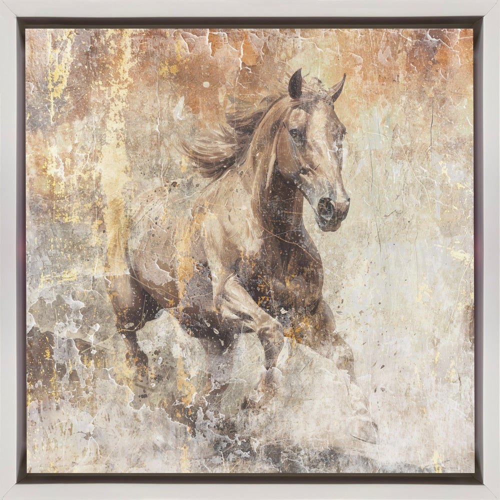 Abstract Art Canvas Print-wall-art-horse-vintage-art-illustration-08-24X24inches