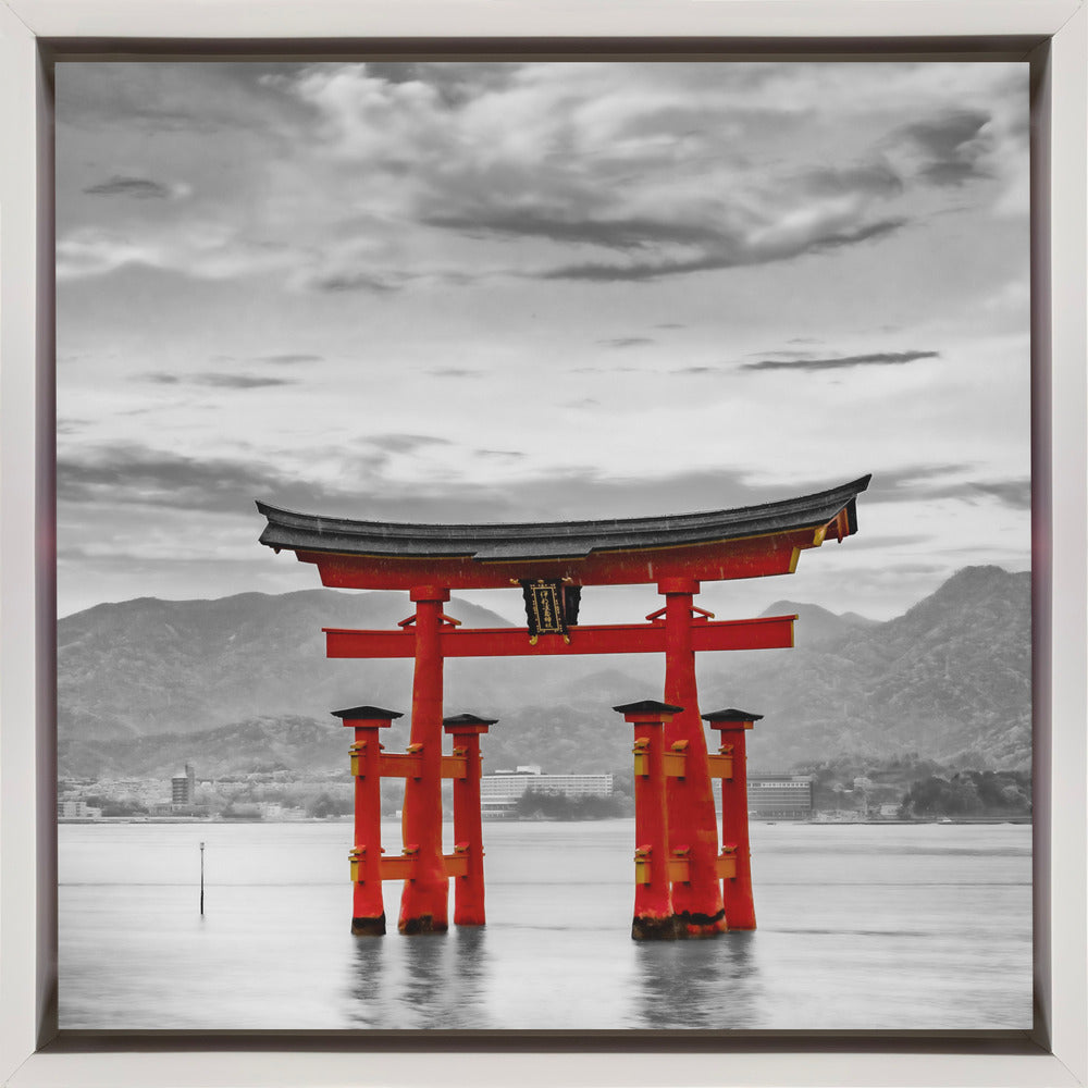 Landscape Photography Canvas Print-wall-art-torii-of-itsukushima-shrine-on-miyajima-colorkey-24X24