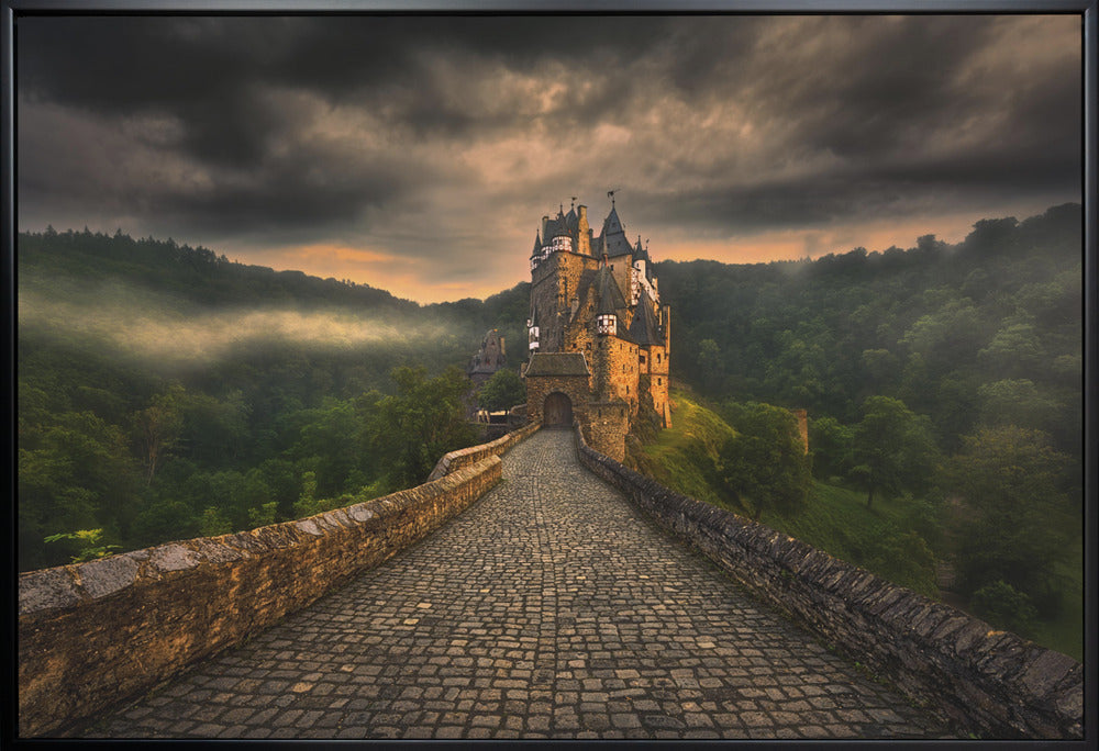 Wall Art Eltz... 36X24inch In White Floating Frame