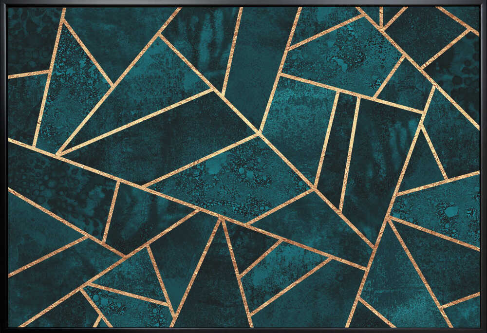 Wall art Deep Teal Stone