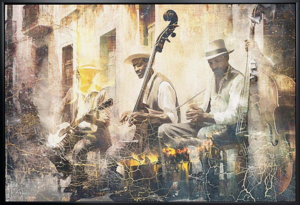 Abstract Art Canvas Print-wall-art-music-art-illustration-11-jazz-band-36X24inches