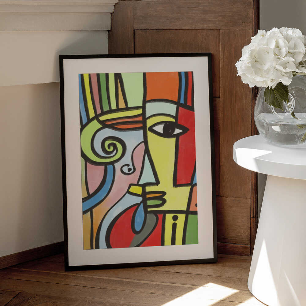 Wall art Colorful Geometric Shapes And Bold Lines