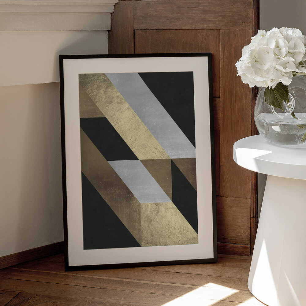 Wall art Geometric Gold Flow