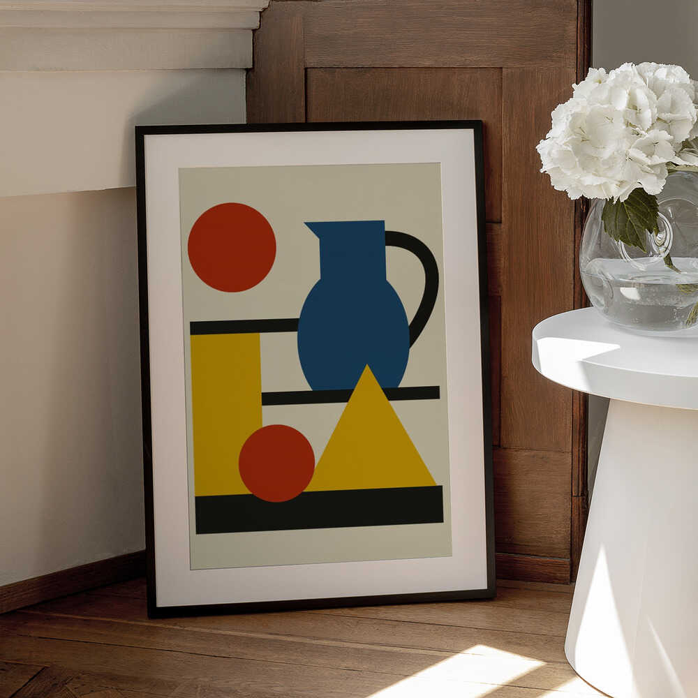 Wall art Geometric Shapes and Pitcher