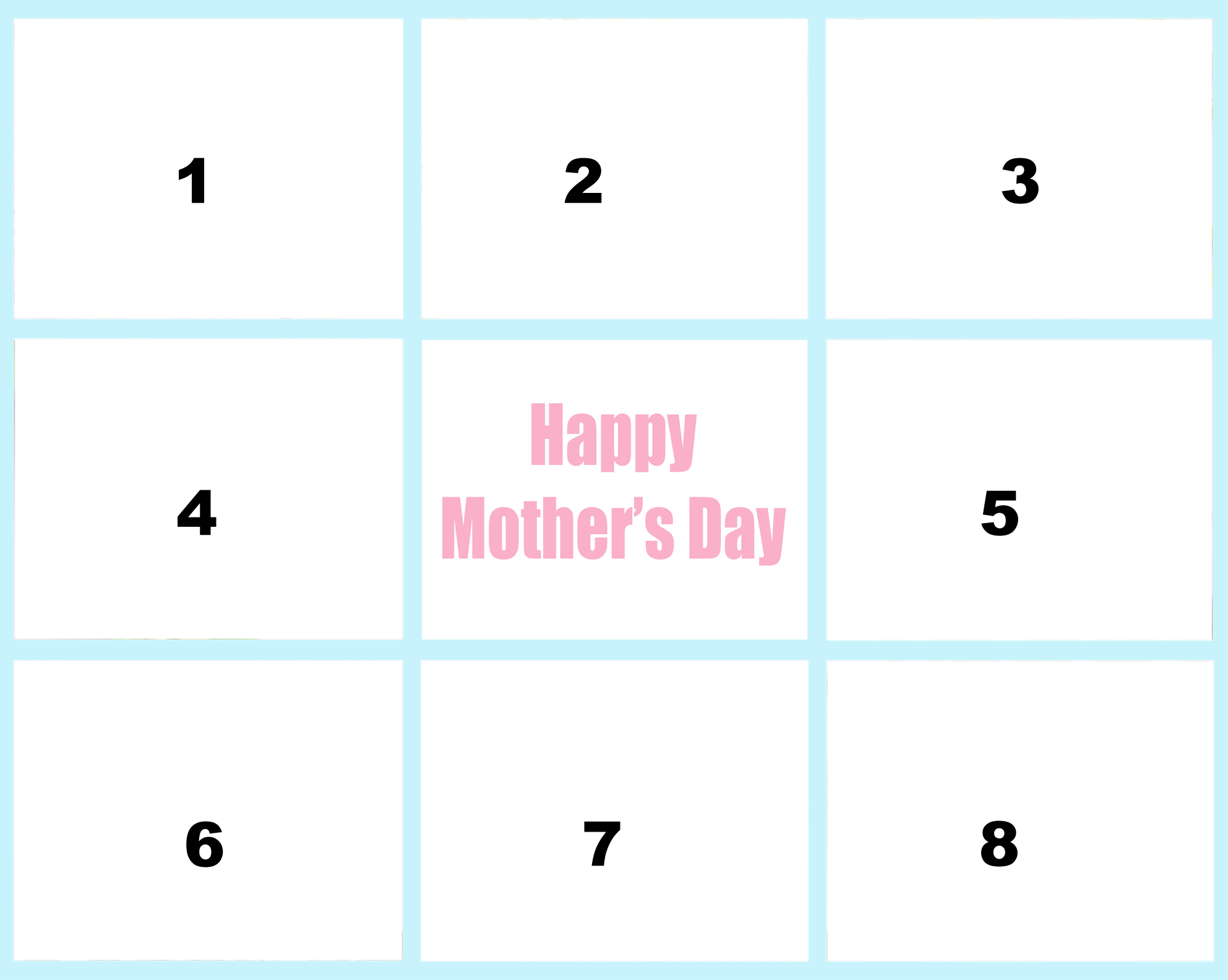 Customizable canvas collage for Mother's Day