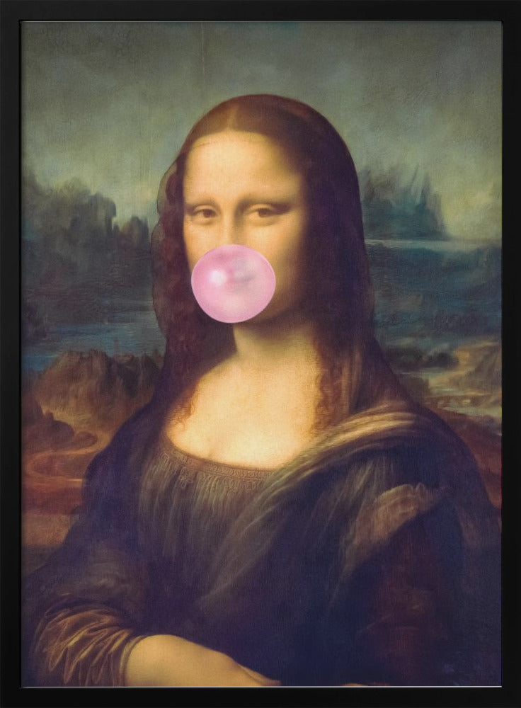 Wall art Mona Lisa Bubble Gum Canvas Print