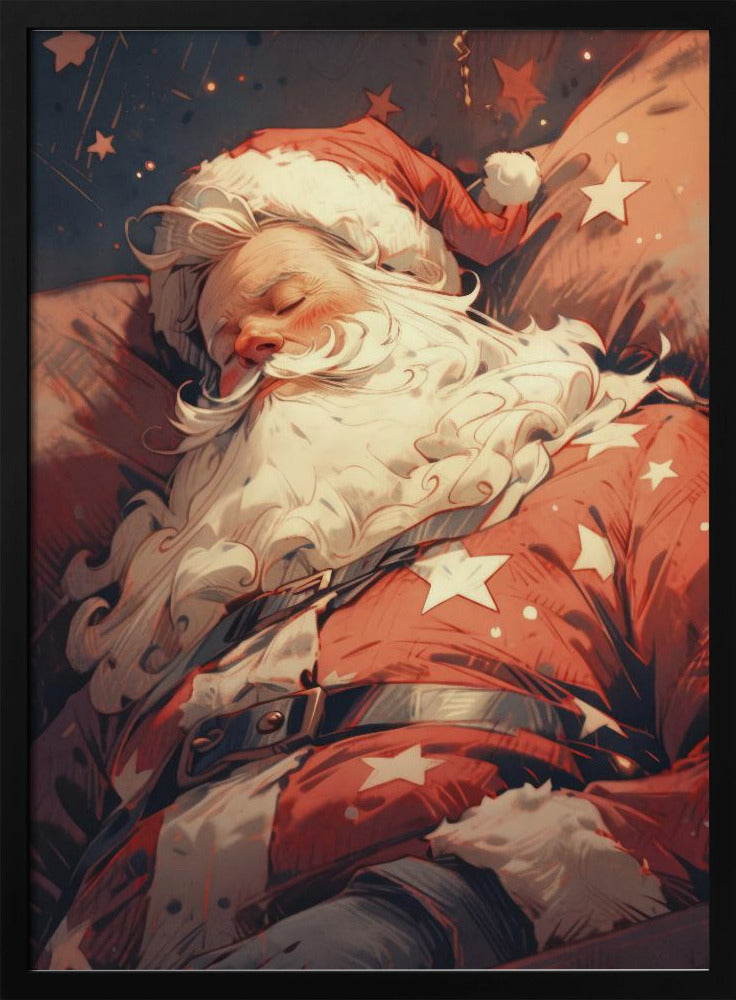 Wall art Sleeping Santa