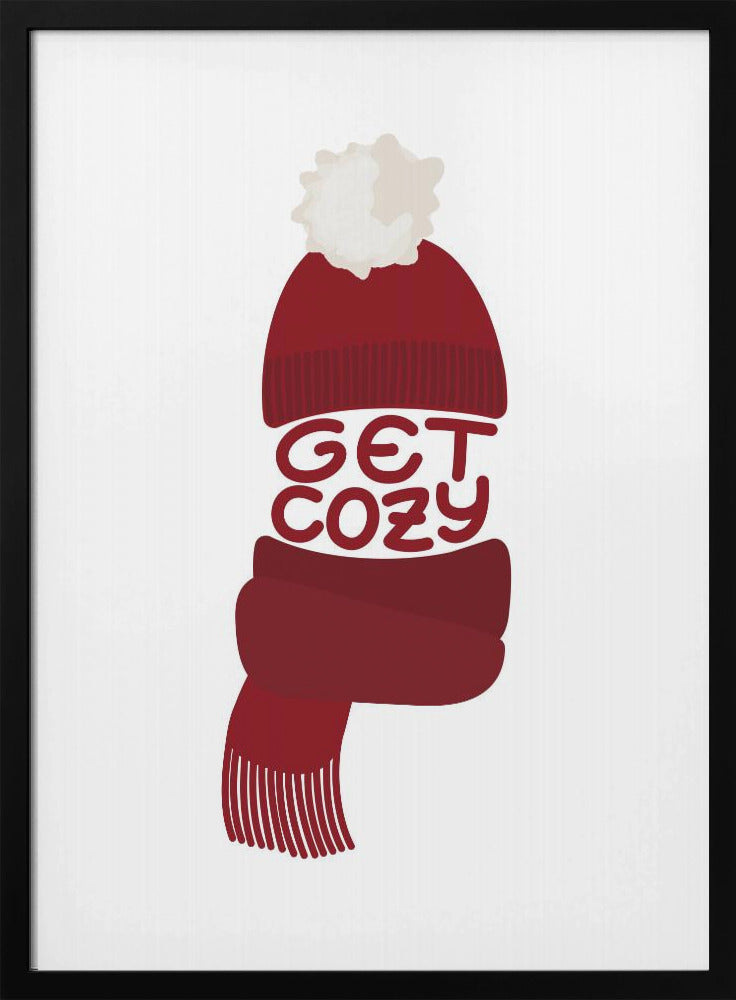 Wall art Get cozy (red)