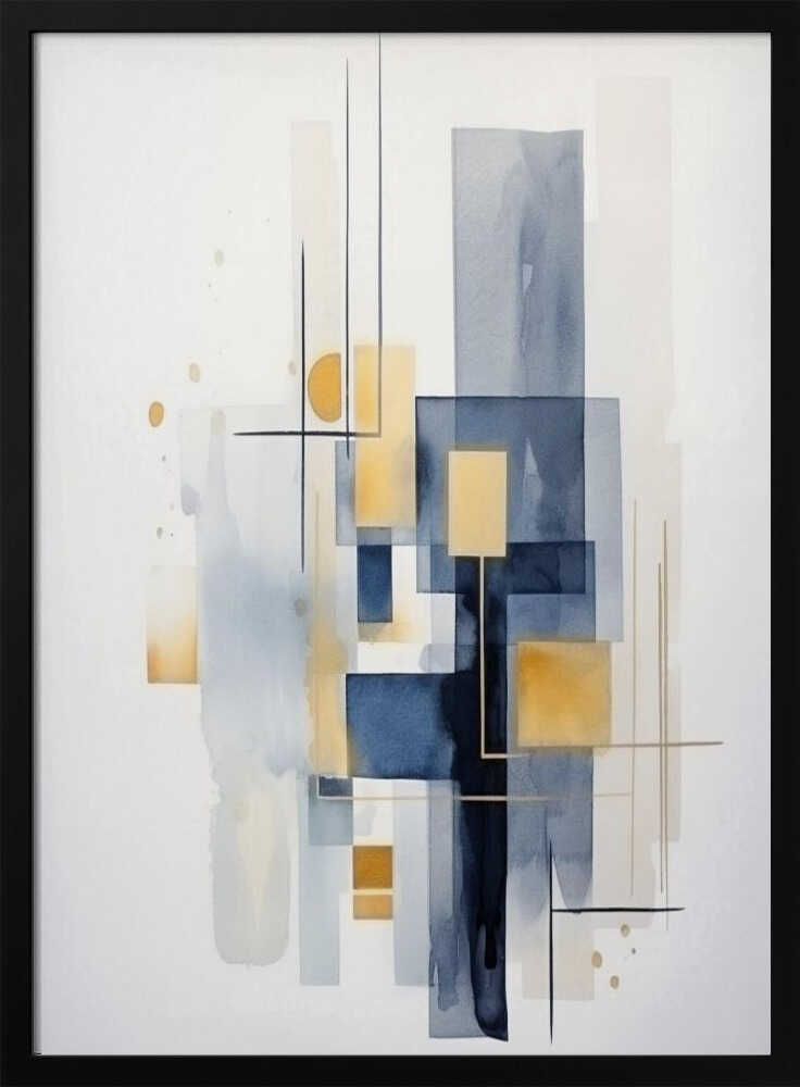 Wall art Blue Geometric 1