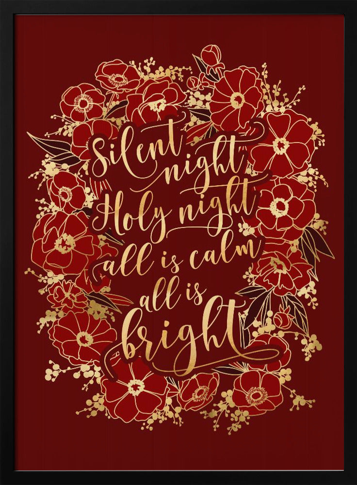 Wall art Silent night - red