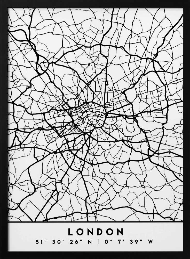 Wall art Black Maps 41