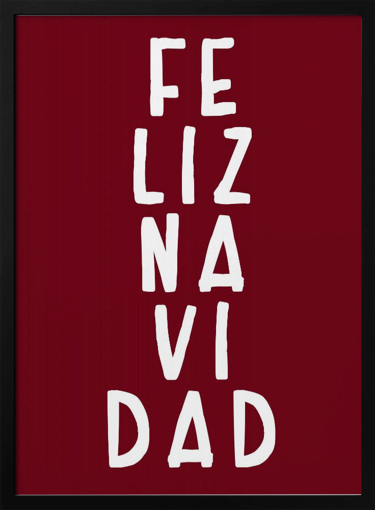 Wall art Simple Feliz Navidad Canvas Print