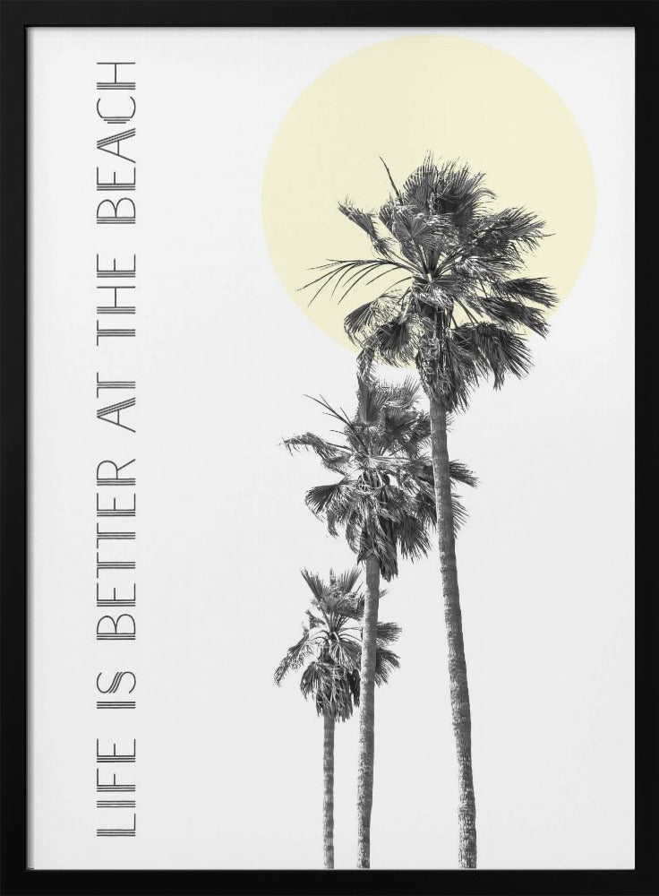 Landscape Photography Canvas Print-wall-art-life-is-better-at-the-beach-palm-trees-36X48