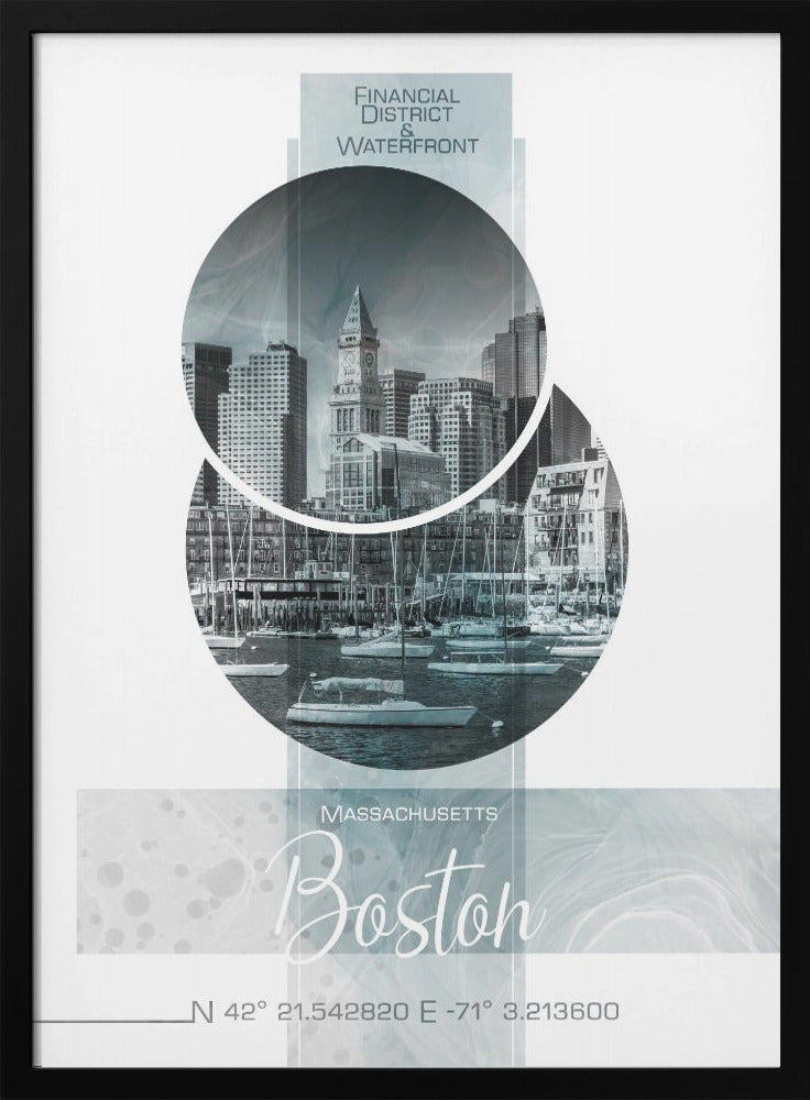 Landscape Photography Canvas Print-wall-art-poster-art-boston-waterfront-turquoise-marble-36X48