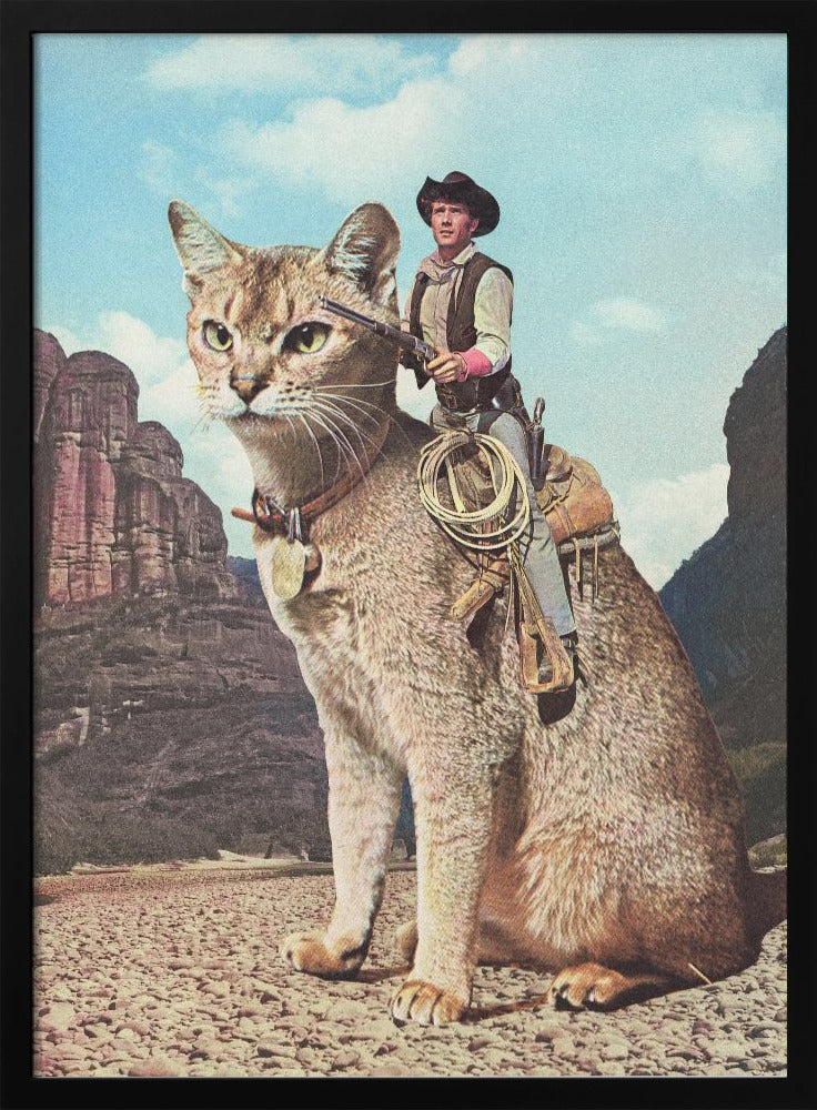 Wall art Cat Lone Ranger Canvas Print