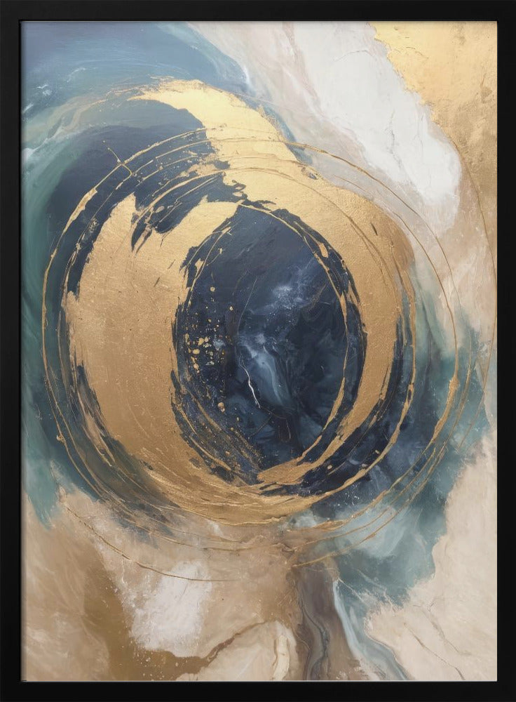 Abstract Art Canvas Print-wall-art-golden-vortex-36X48