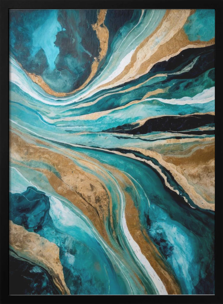 Abstract Art Canvas Print-wall-art-flowing-through-time-36X48