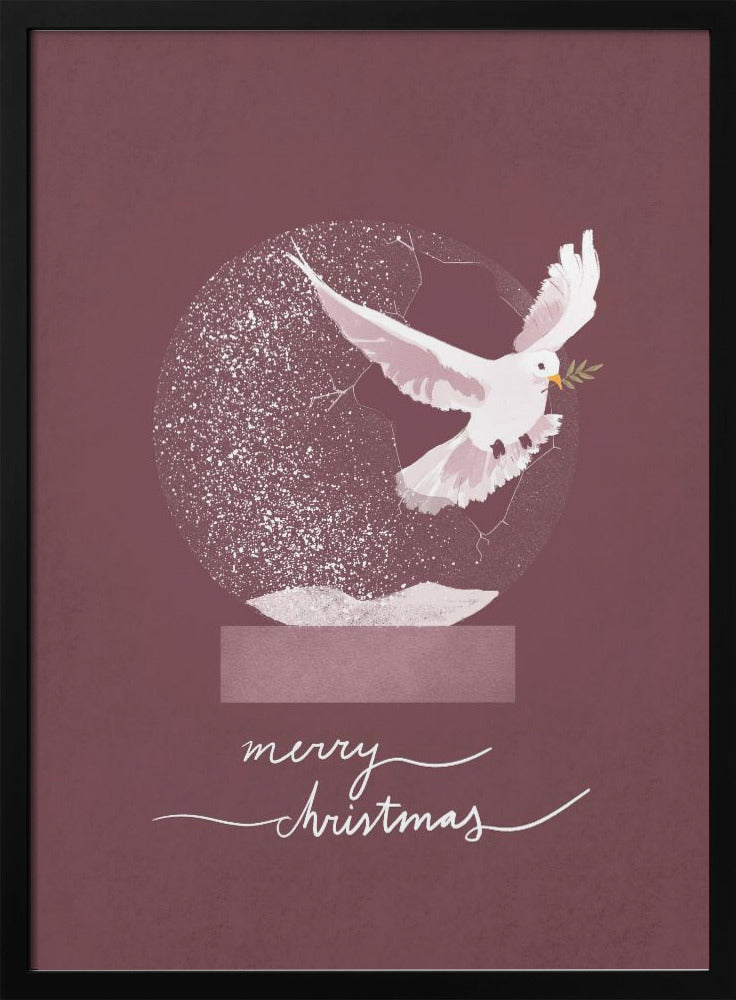 Wall art Snowglobe Dove