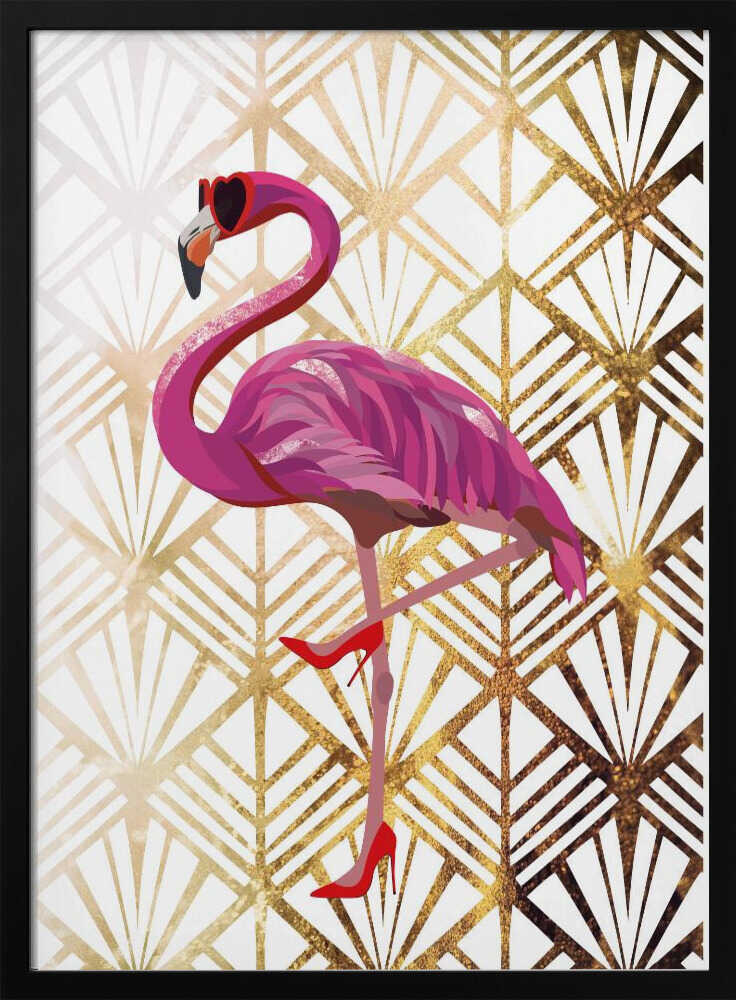 Wall art Flamingo Art Deco