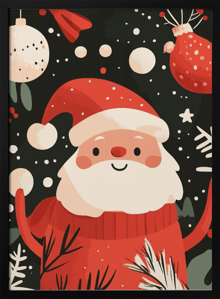 Wall art Happy Santa Canvas Print