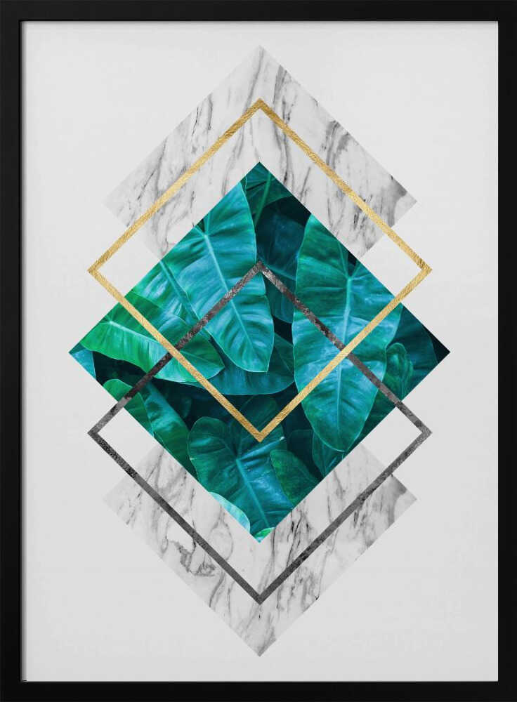 Wall art Botanical and geometric Shape