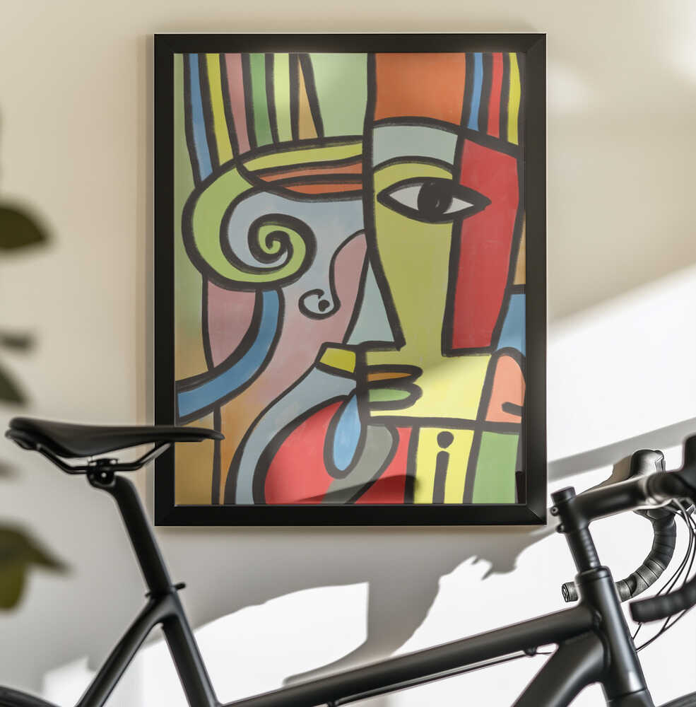 Wall art Colorful Geometric Shapes And Bold Lines