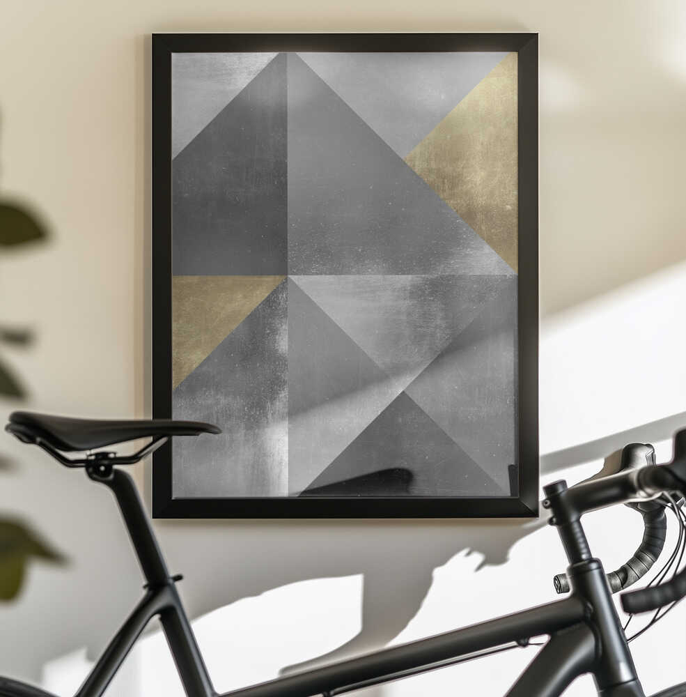 Wall art Gold and silver textures 2