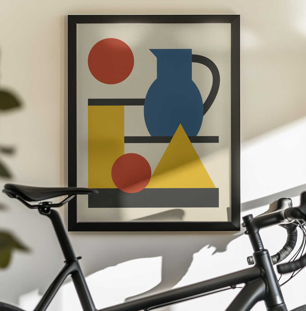 Wall art Geometric Shapes and Pitcher