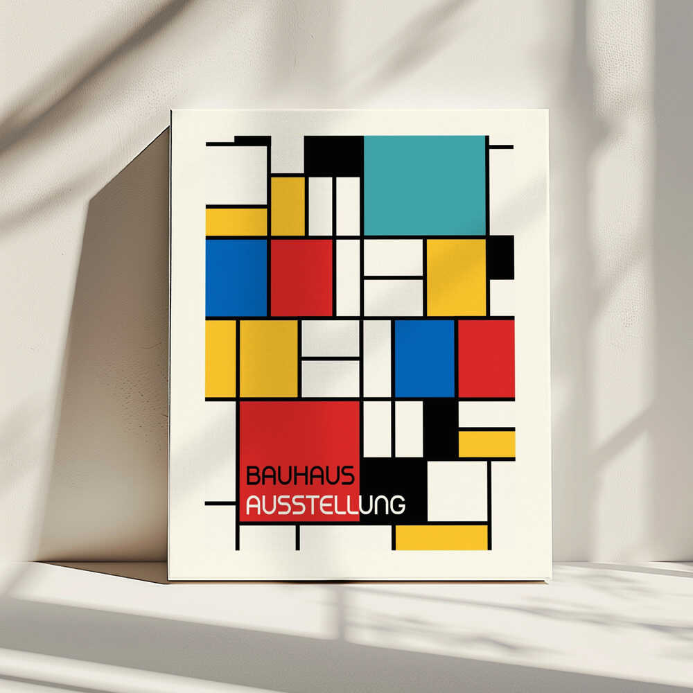 Wall art Bauhaus Geometric Design Retro