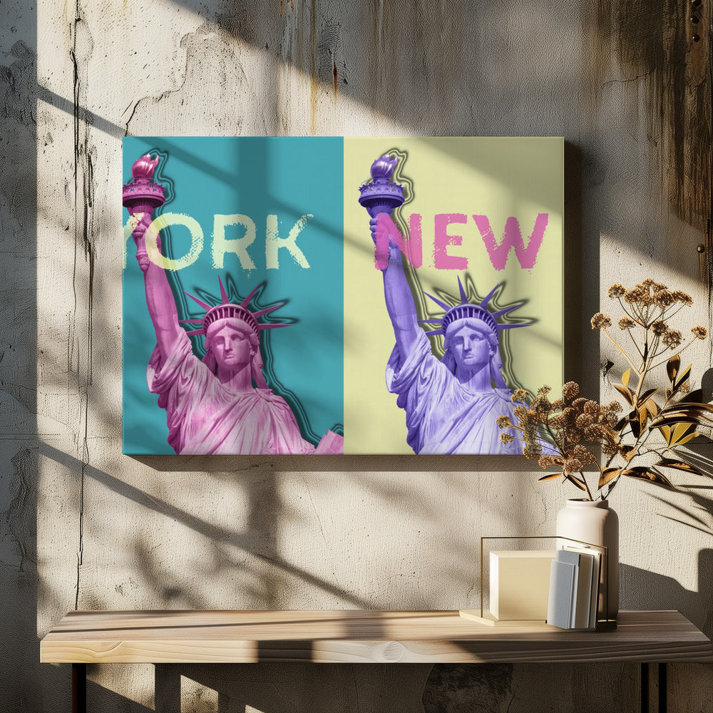 Landscape Photography Canvas Print-wall-art-pop-art-statue-of-liberty-iii-36X24