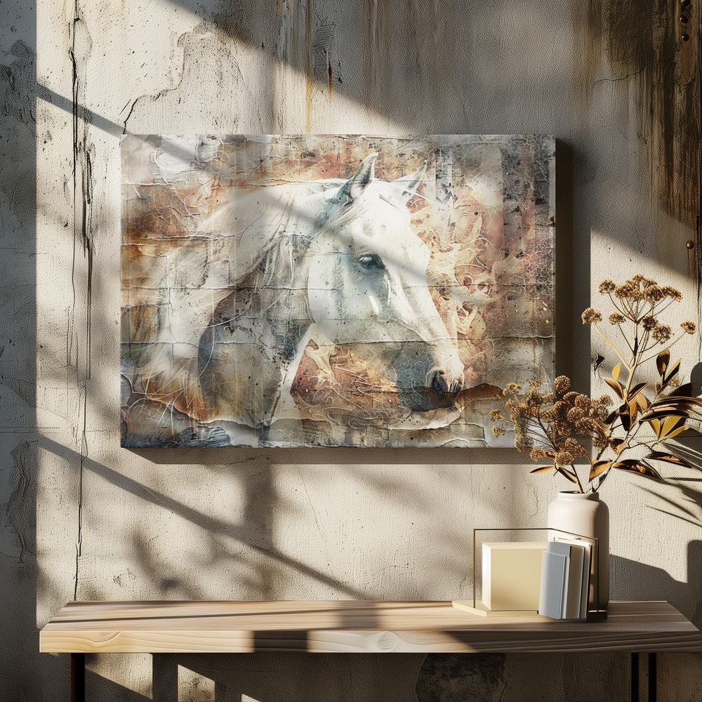 Abstract Art Canvas Print-wall-art-horse-animal-vintage-art-illustration-wallart-06-36X24