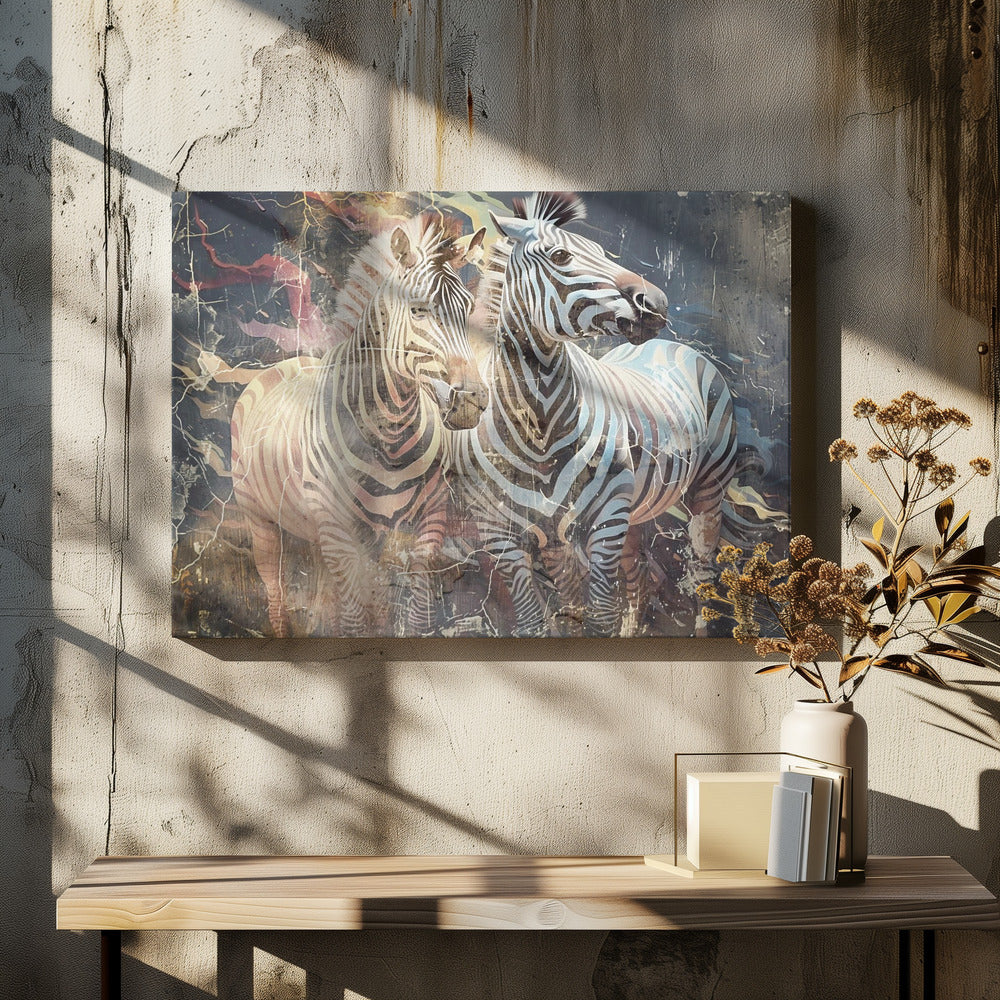 Abstract Art Canvas Print-wall-art-zebra-animal-vintage-art-illustration-wallart-03-36X24