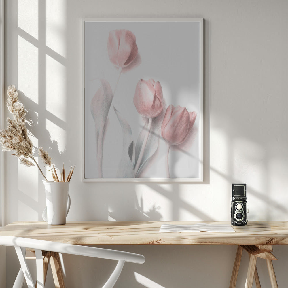  Sweet Pink Flower Wall Artwork 0